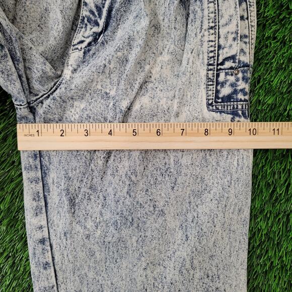 Vintage 80s LEE Acid-Wash Jeans Womens 00 22x27 Air-Gear - Picture 10 of 16